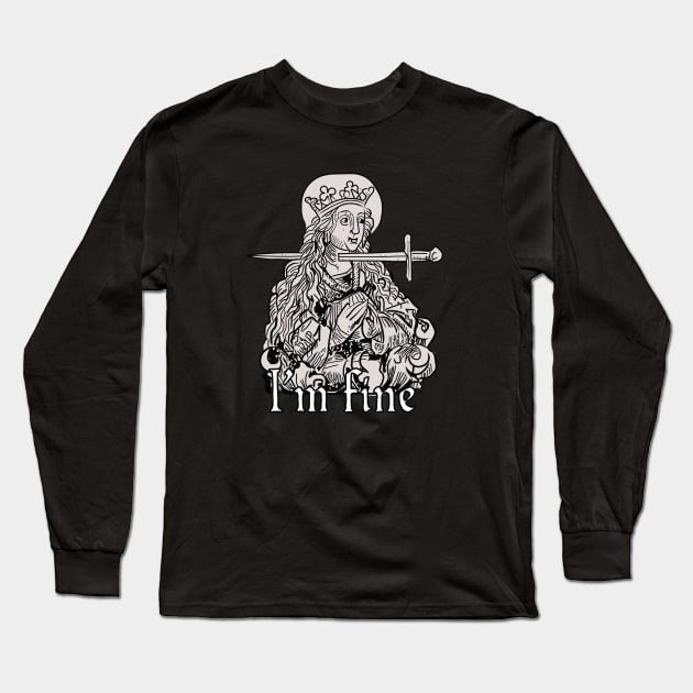 I'm fine - classical art meme Long Sleeve T-Shirt by vixfx